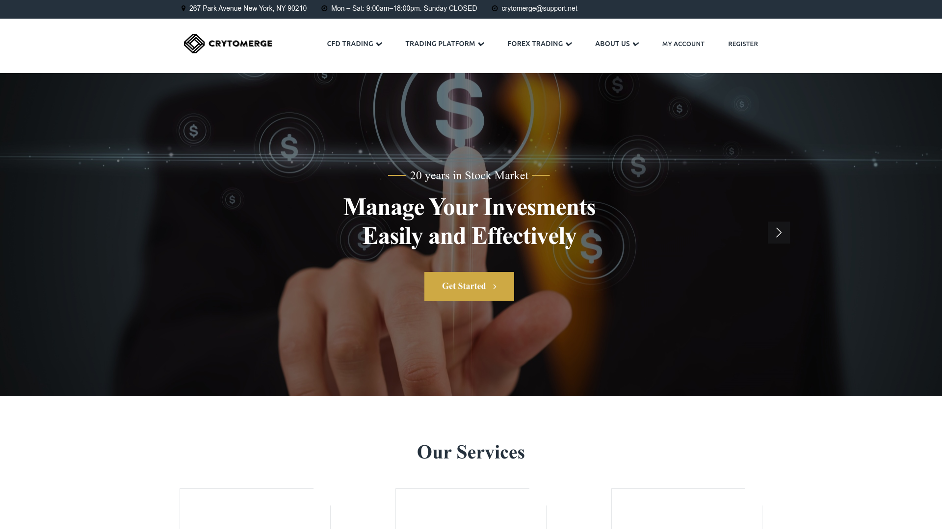 Crytomerge Website Screenshot