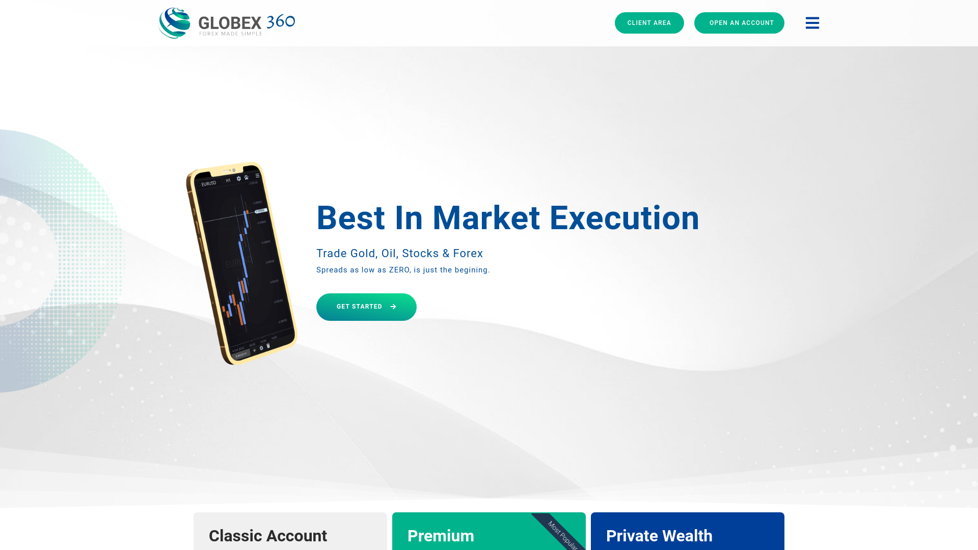 Globex360 Website Screenshot