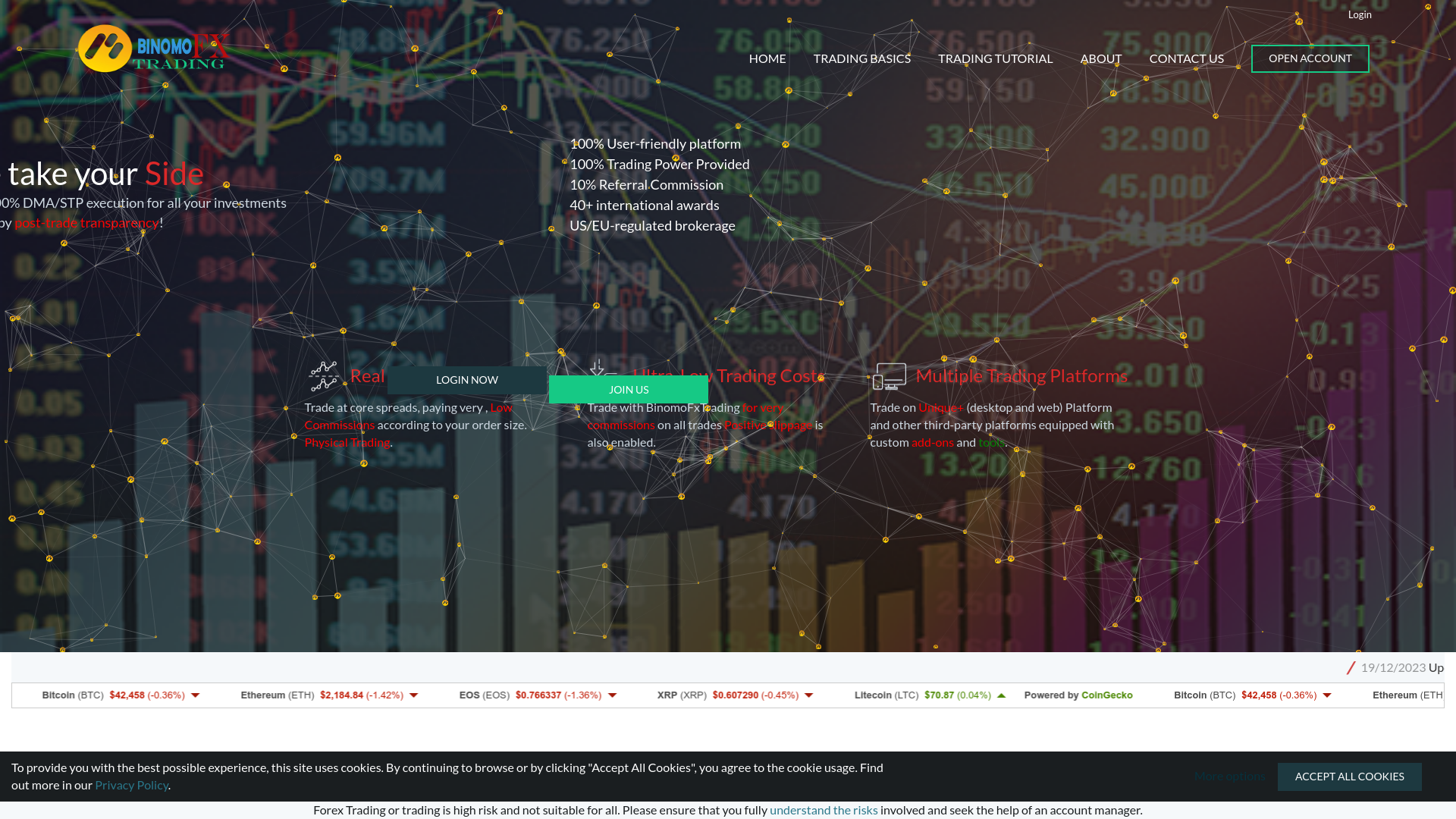 Binomo Fx Trading Website Screenshot