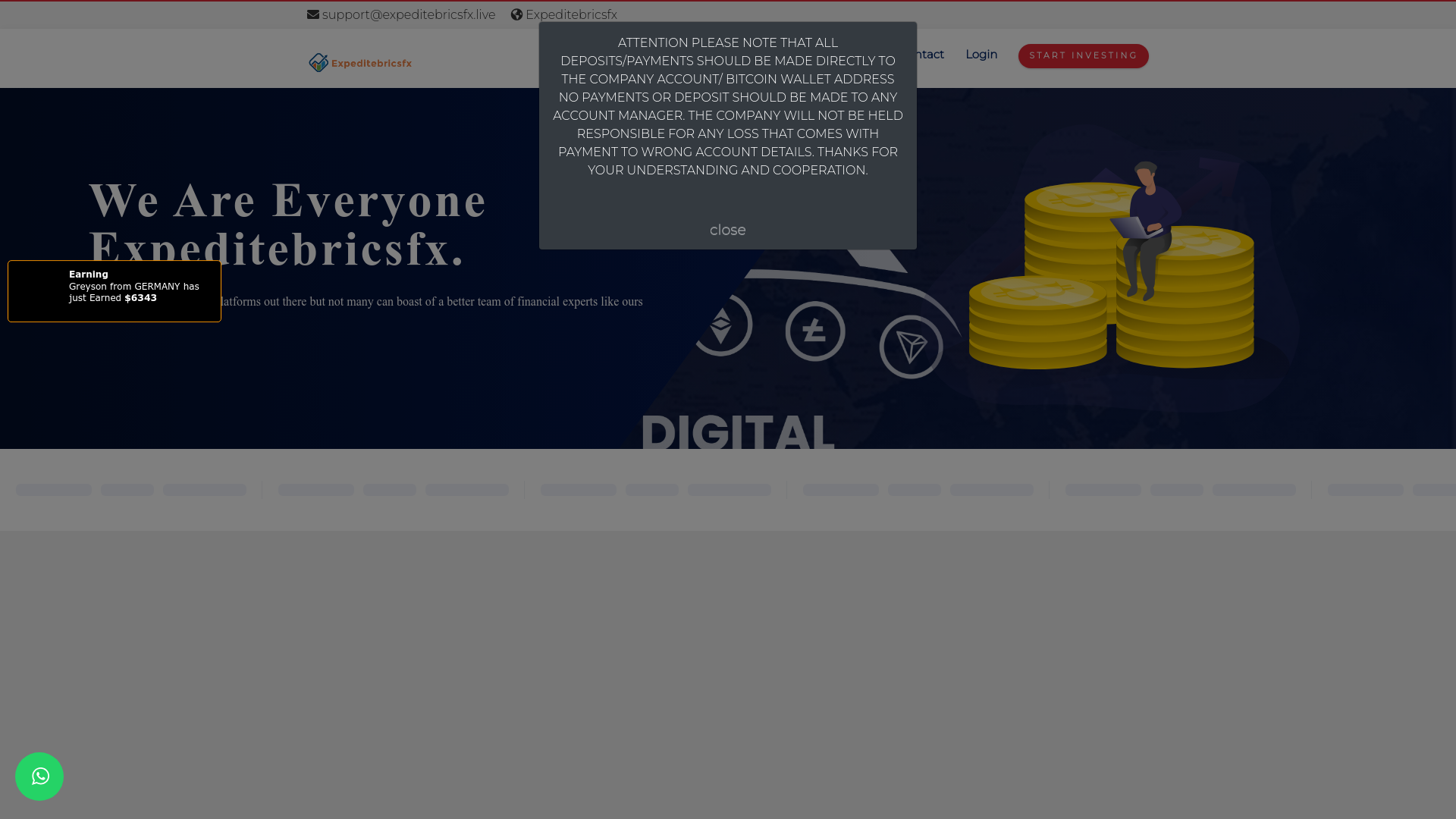 Expeditebricsfx Website Screenshot