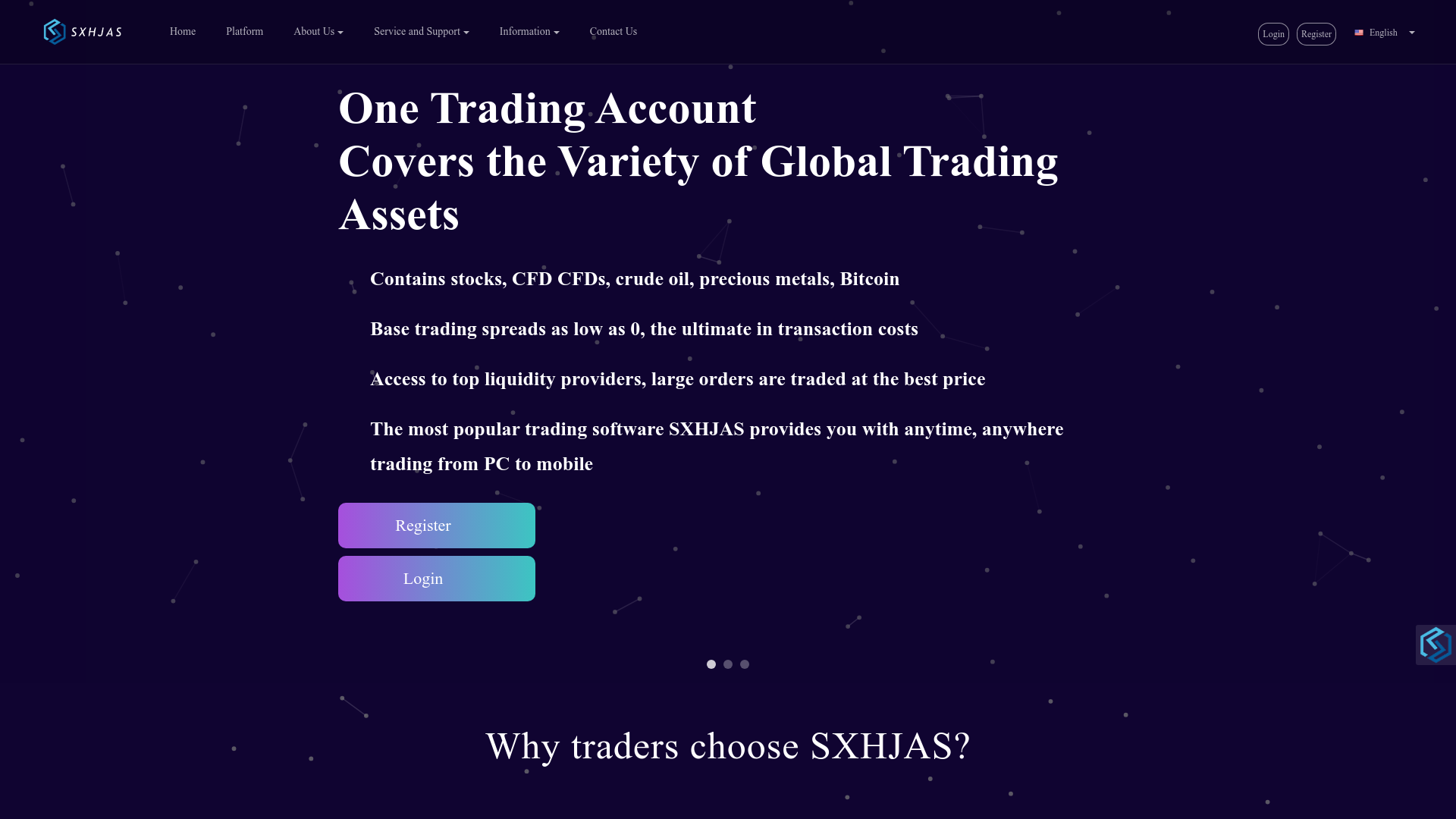 SXHJAS GLOBAL LIMITED Website Screenshot
