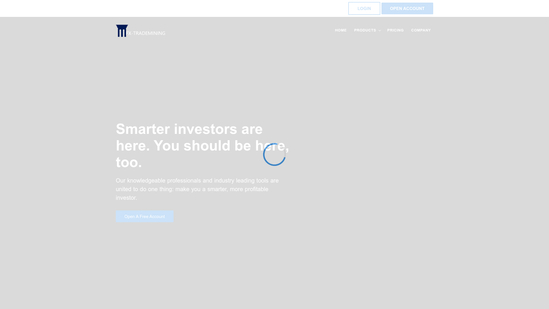 FX TRADEMINING Website Screenshot