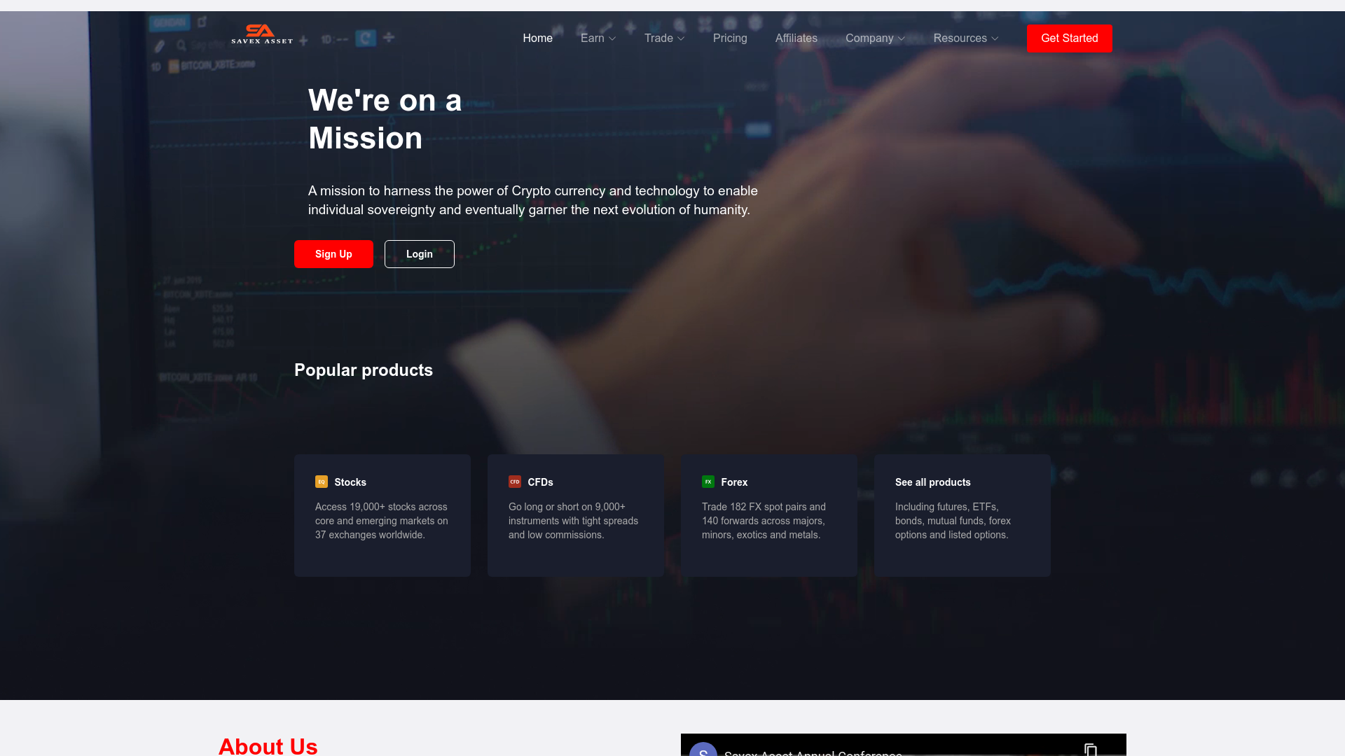 Savex Asset Website Screenshot