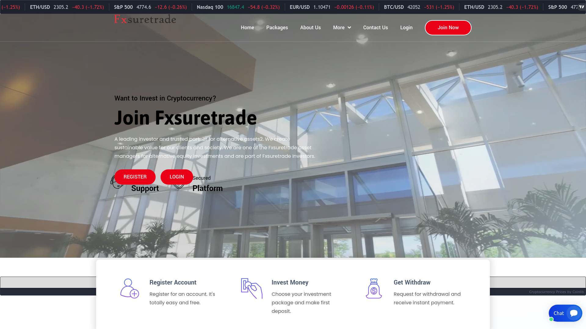 Fxsuretrade Website Screenshot