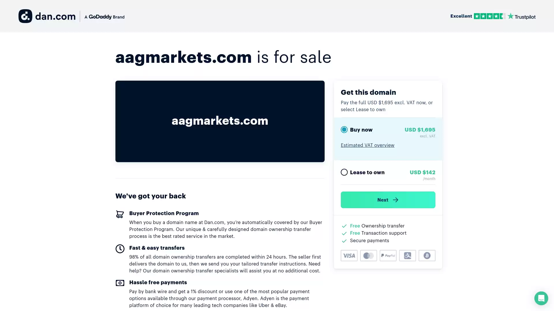 AAG Markets Website Screenshot