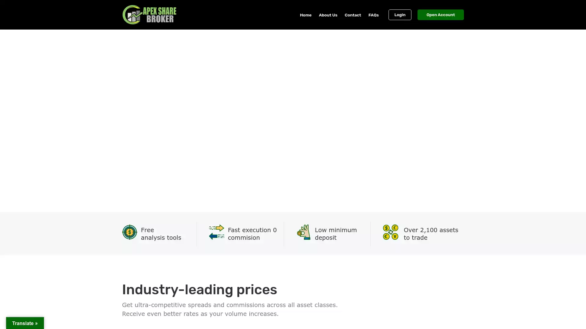 Apex Share Broker Website Screenshot