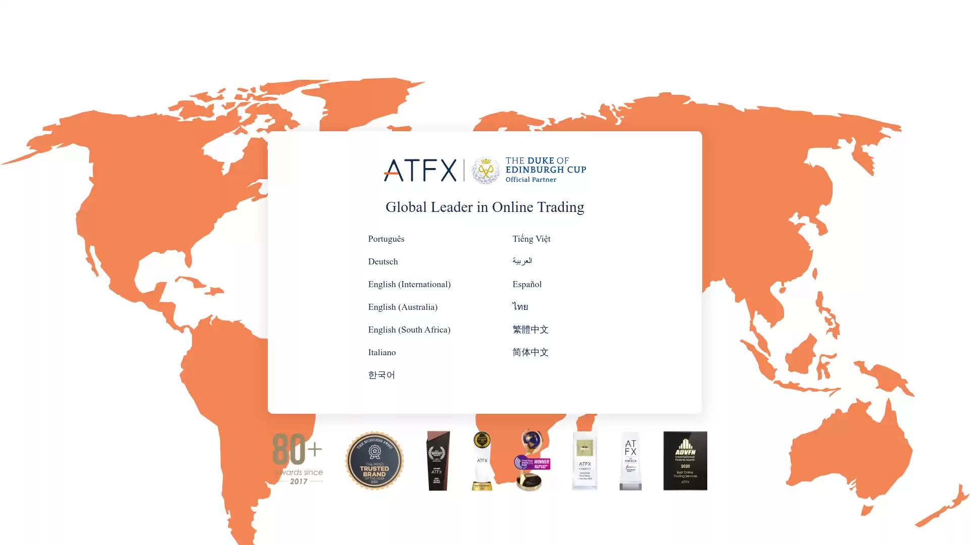 ATFX Website Screenshot