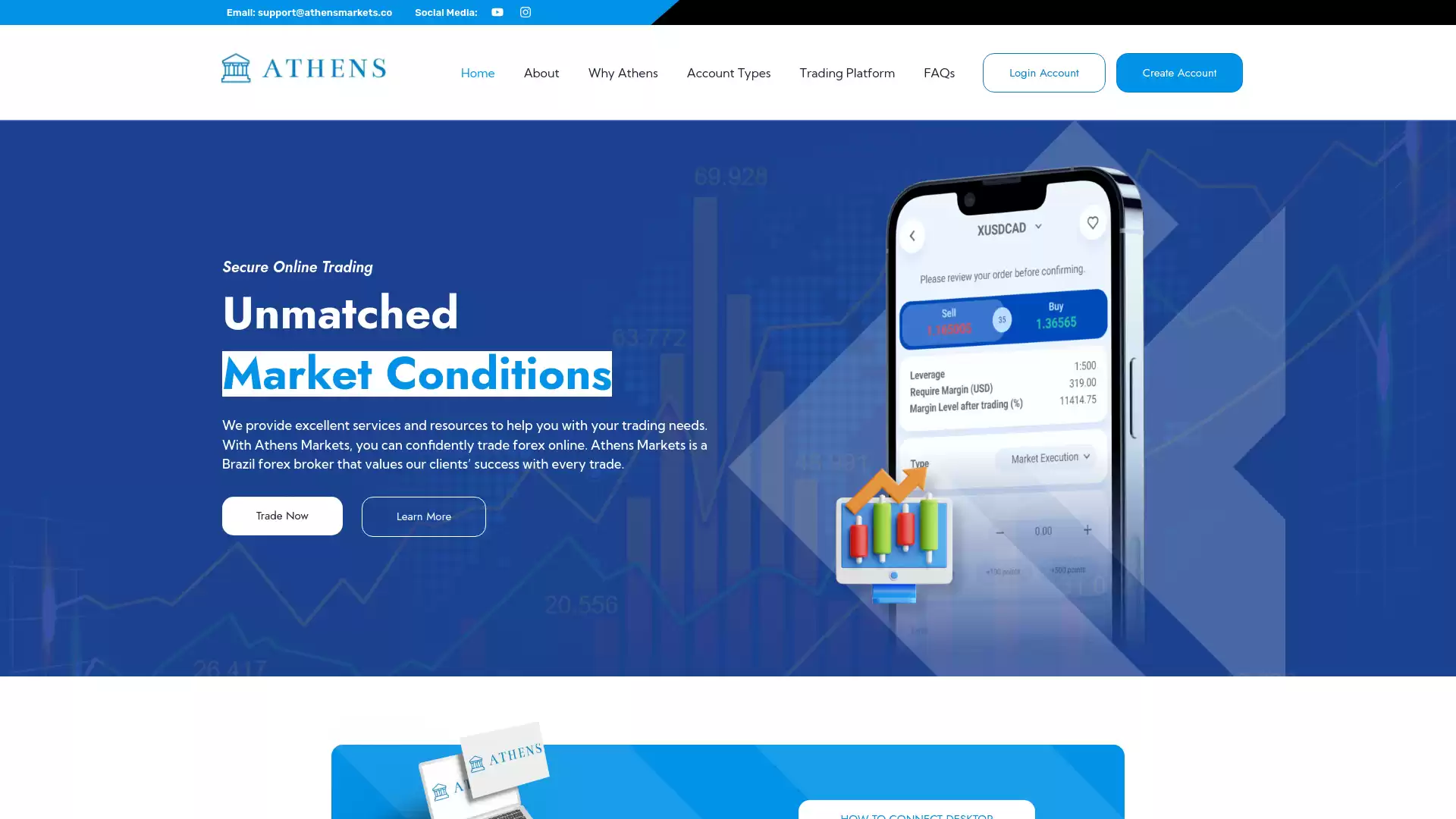 Athens Markets Website Screenshot