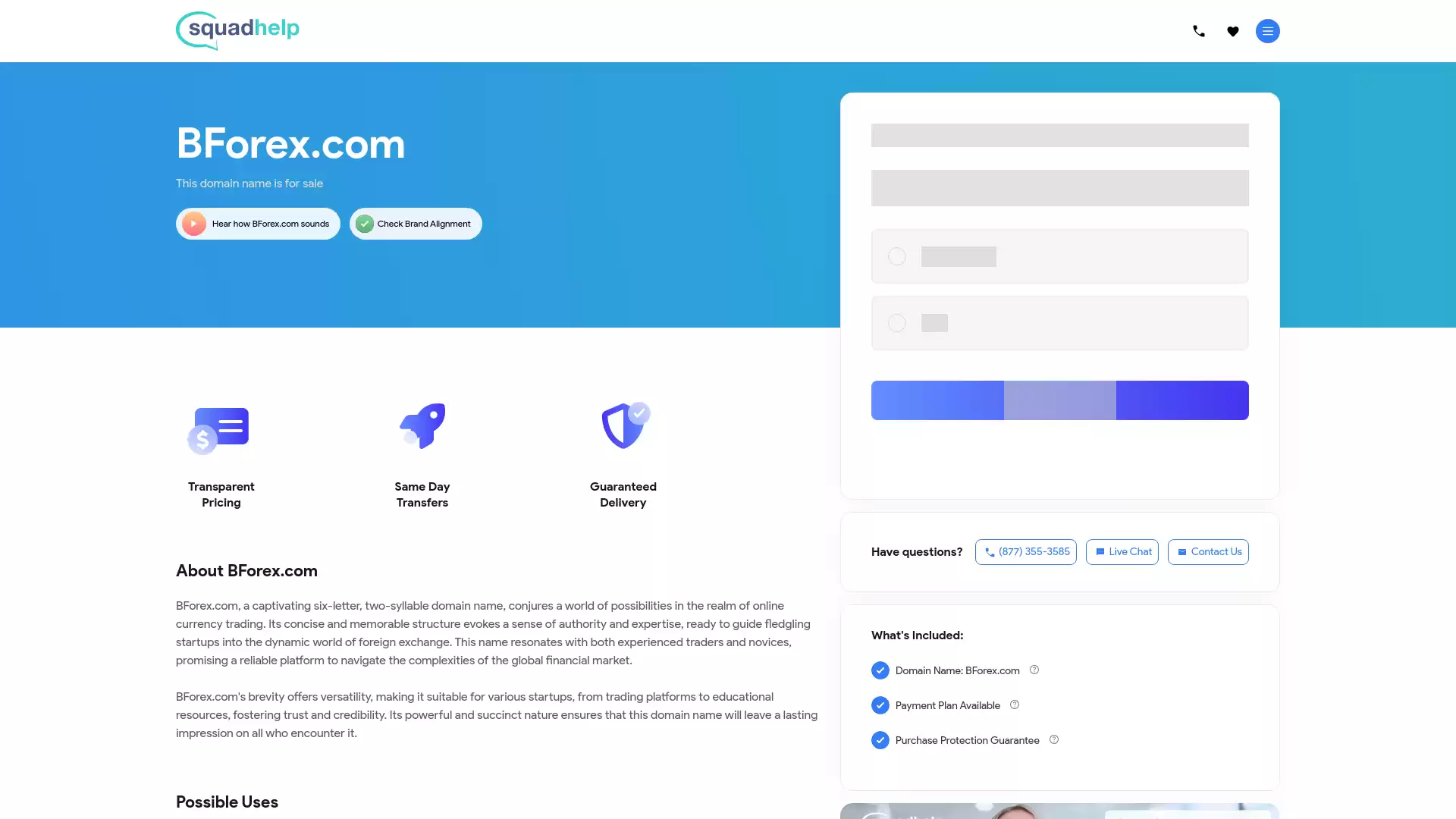 BForex Website Screenshot