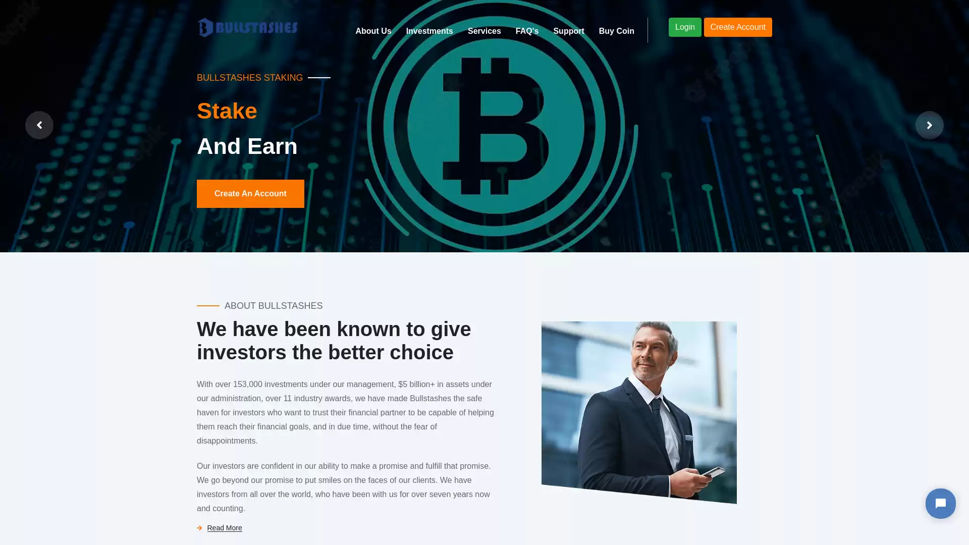BULLSTASHES Website Screenshot