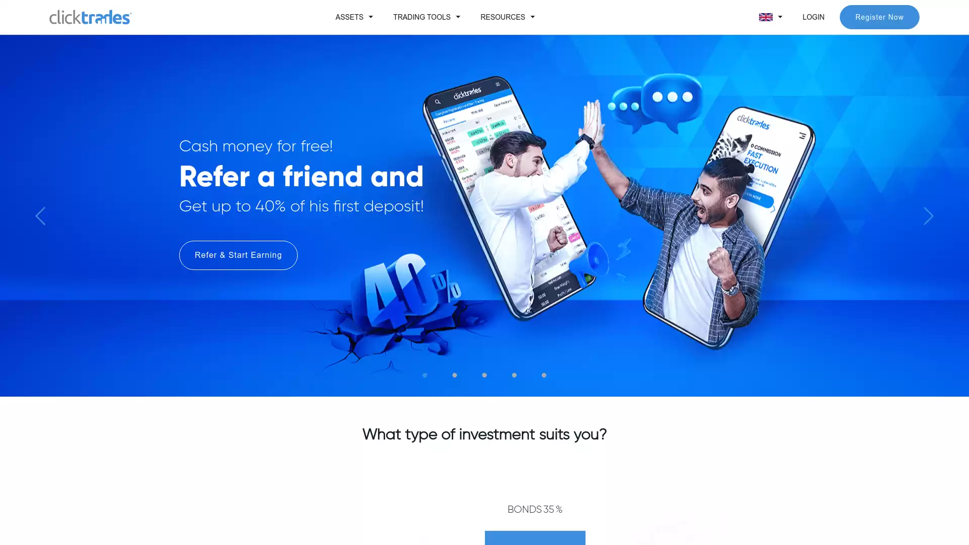 ClickTrades Website Screenshot