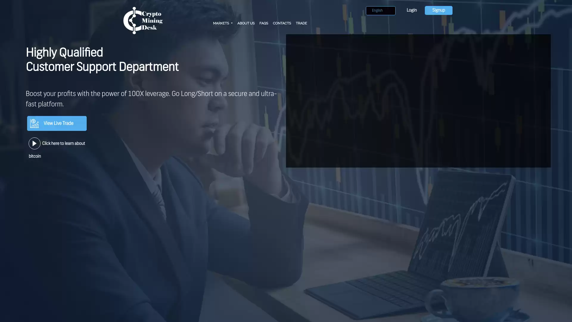 Crypto Mining Desk Website Screenshot