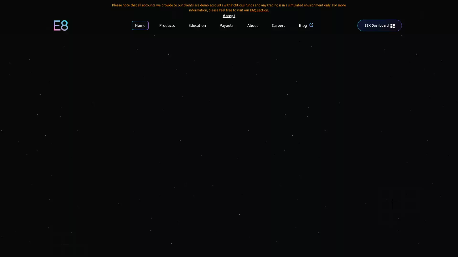 E8 Funding Website Screenshot