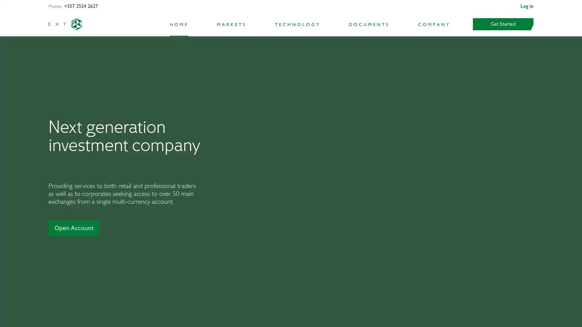 EXT Website Screenshot