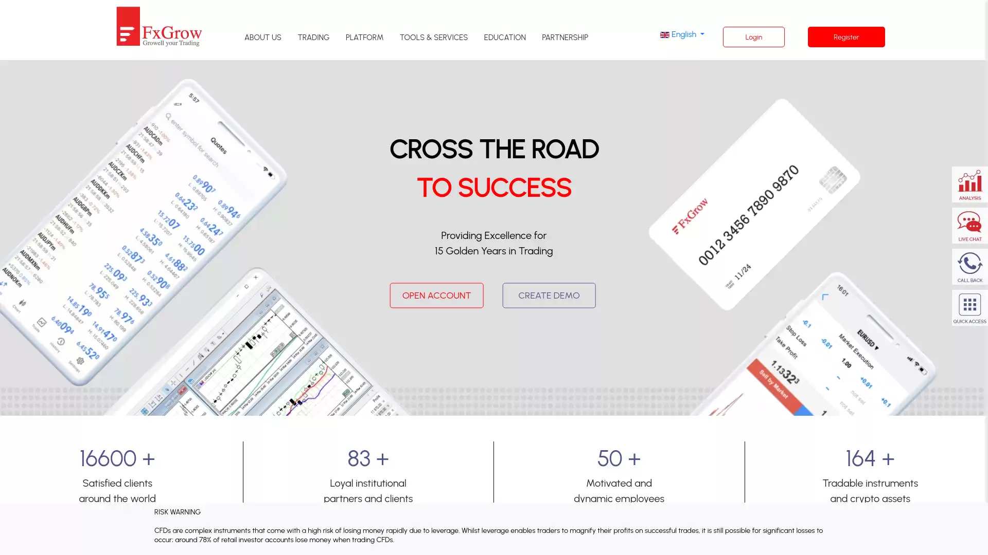 FxGrow Website Screenshot