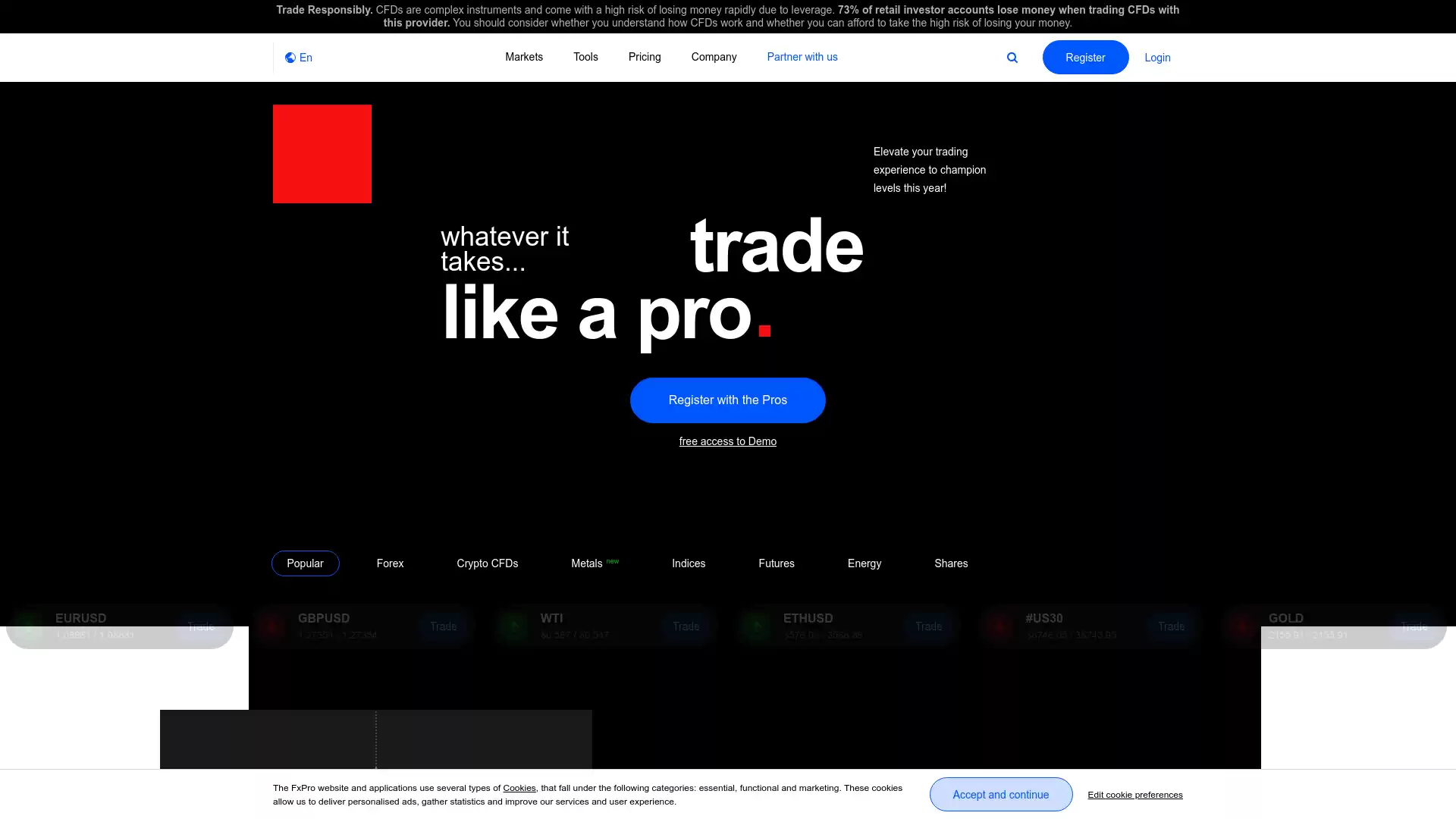 FxPro Website Screenshot