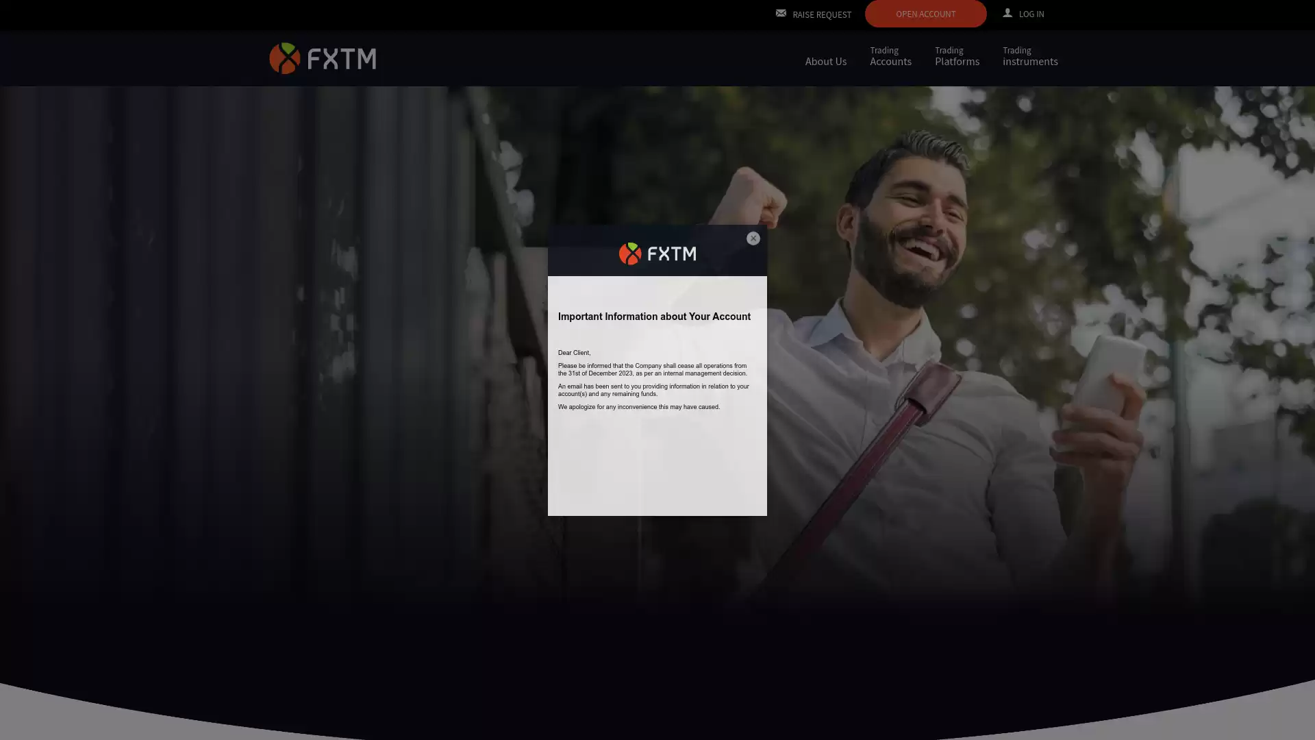 FXTM Website Screenshot