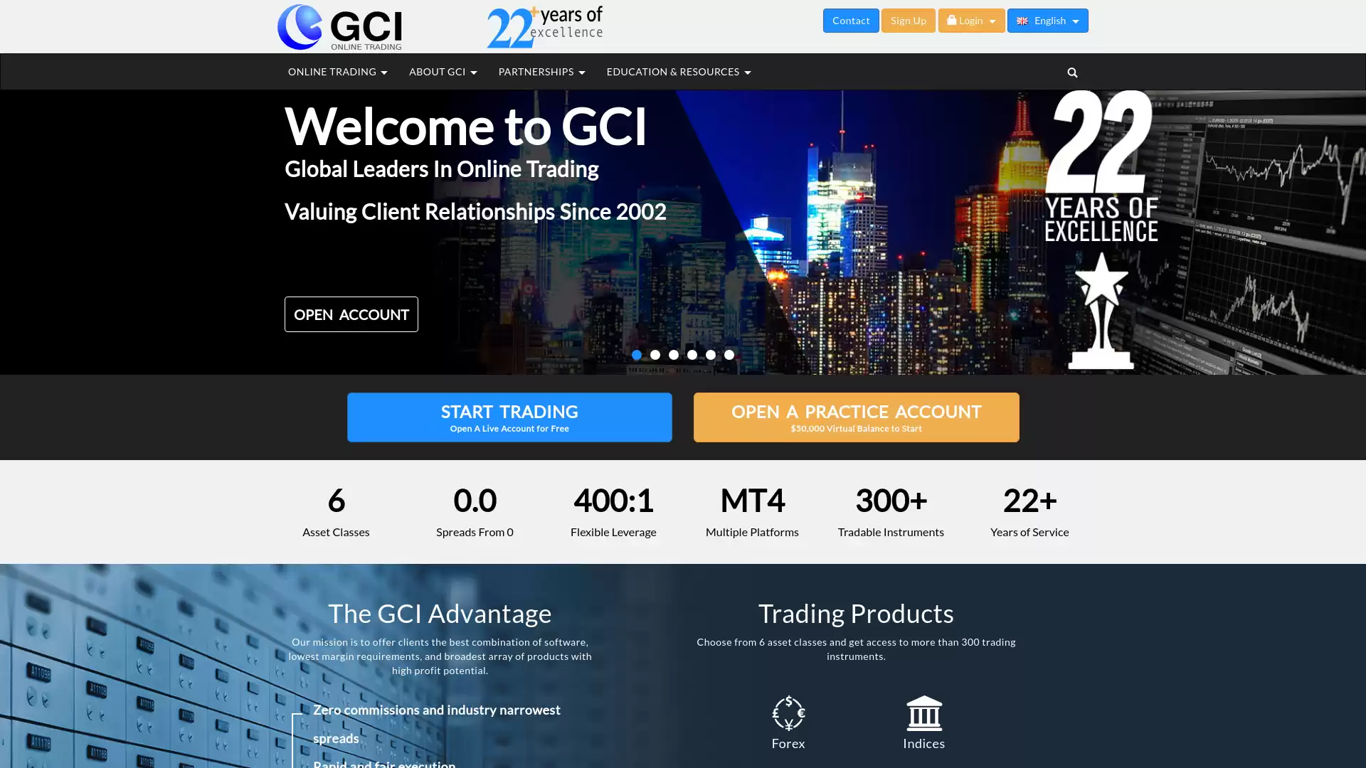 GCI Financial Website Screenshot