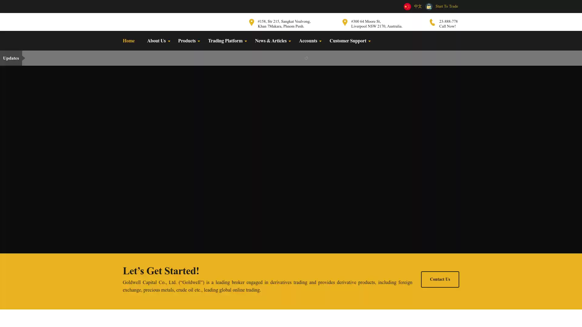 Goldwell Capital Website Screenshot