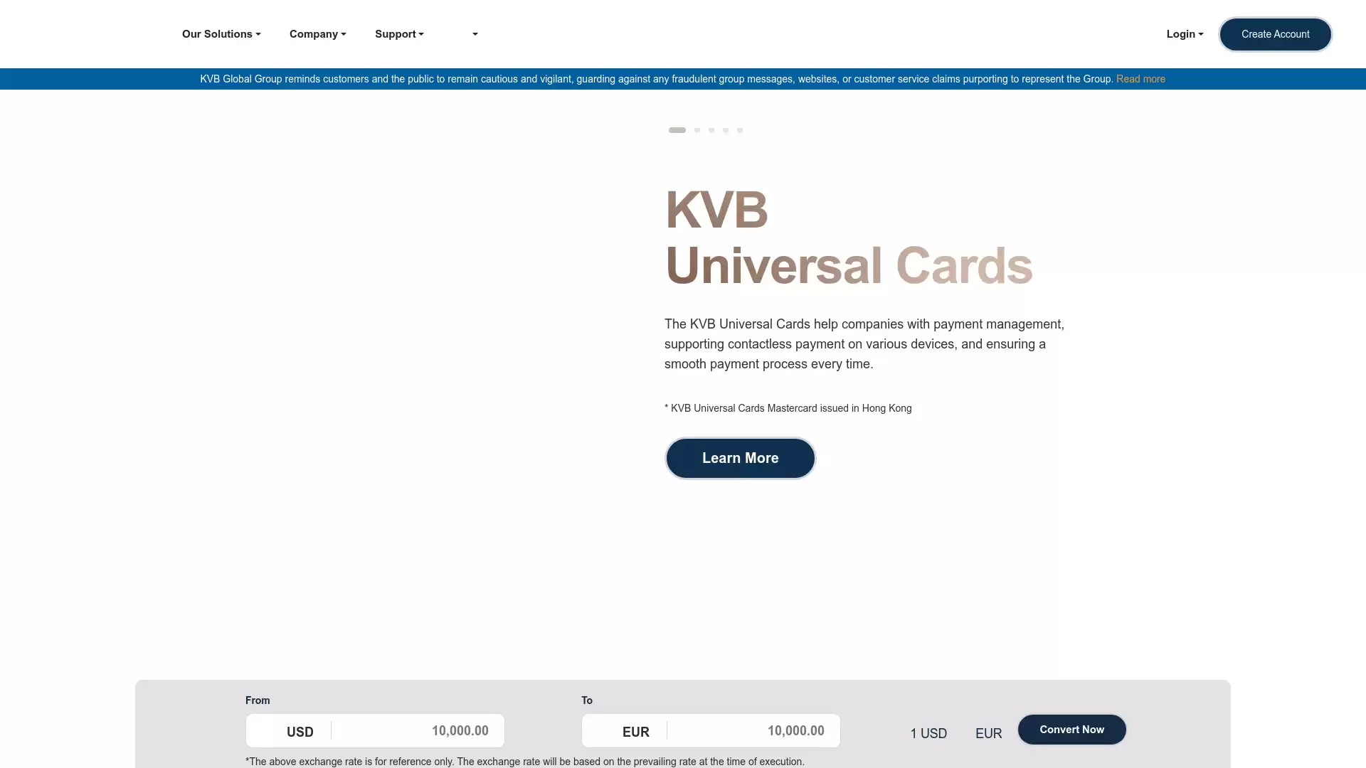 KVB Global Website Screenshot