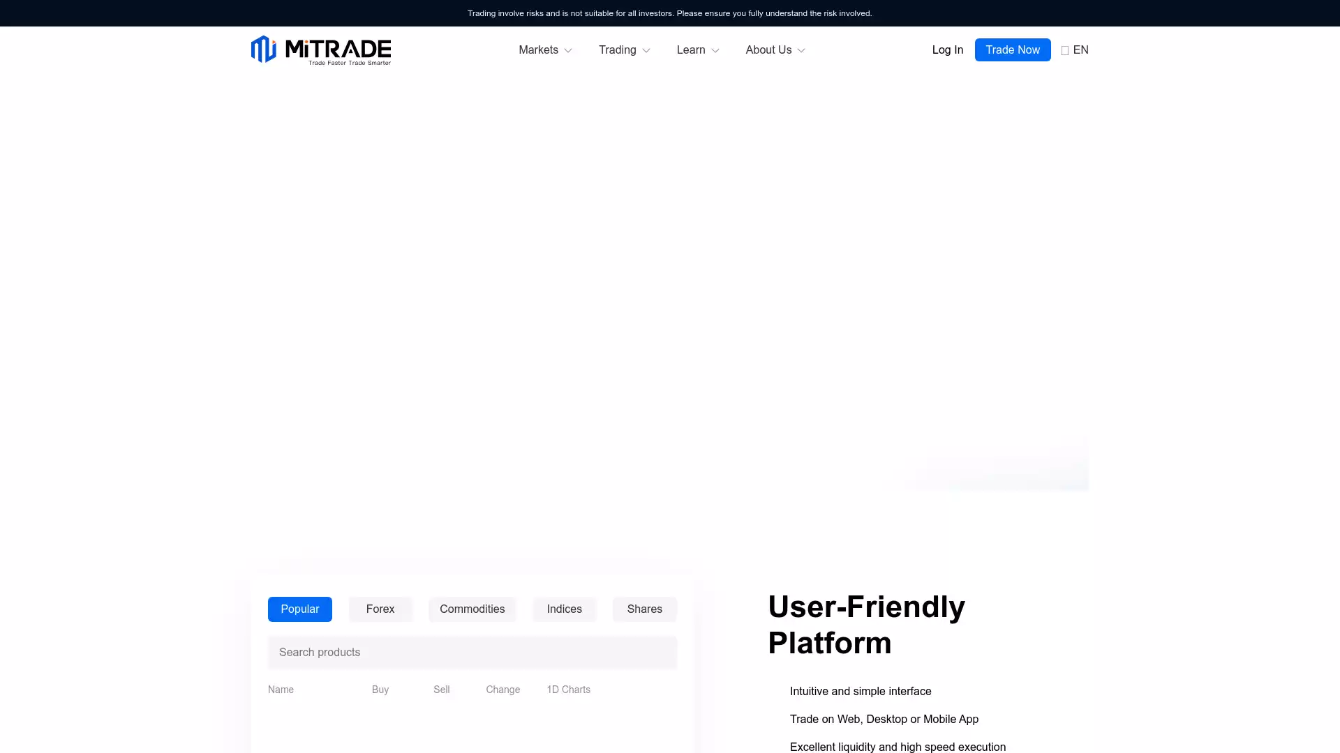 Mitrade Website Screenshot