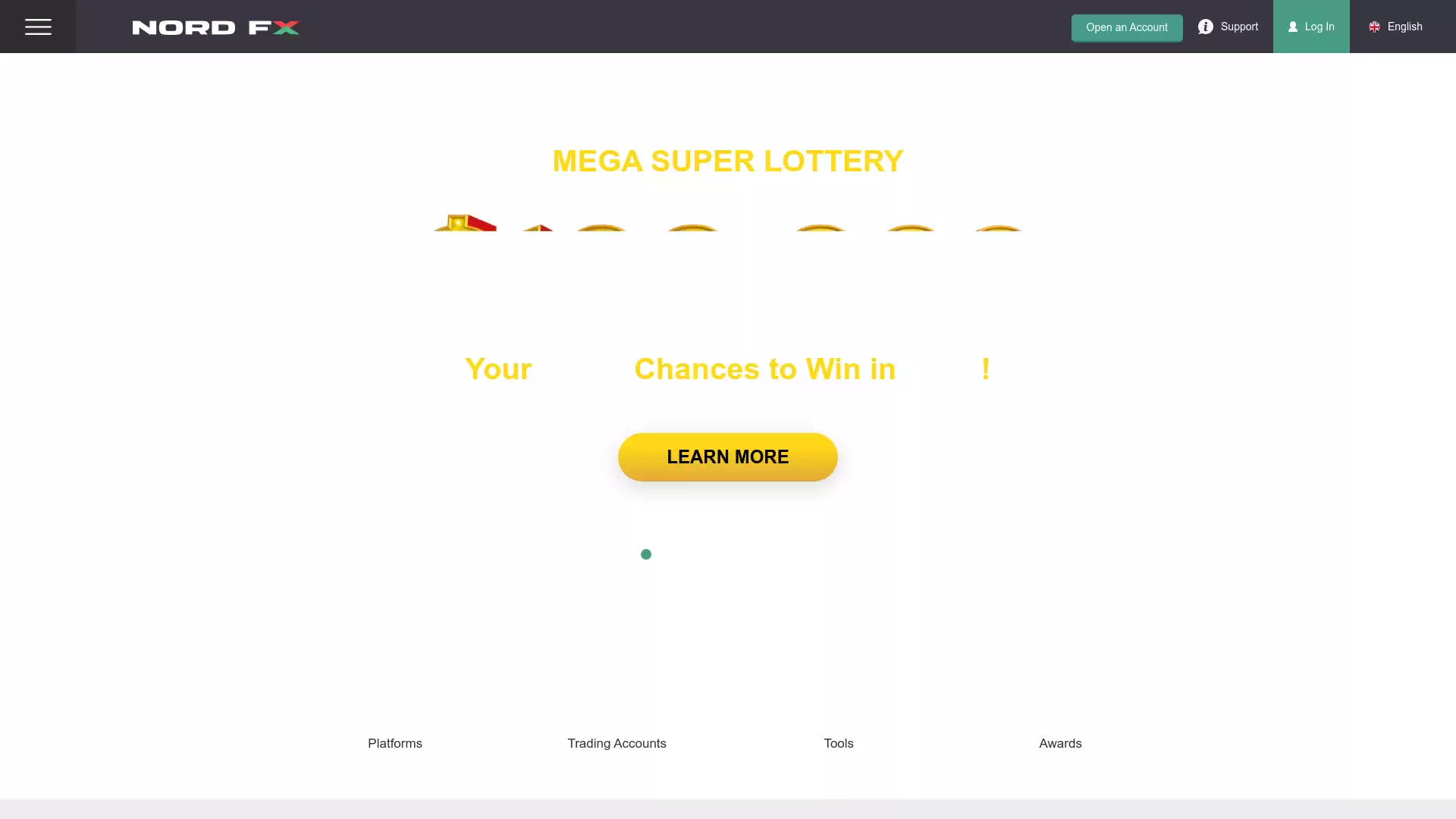 NordFX Website Screenshot