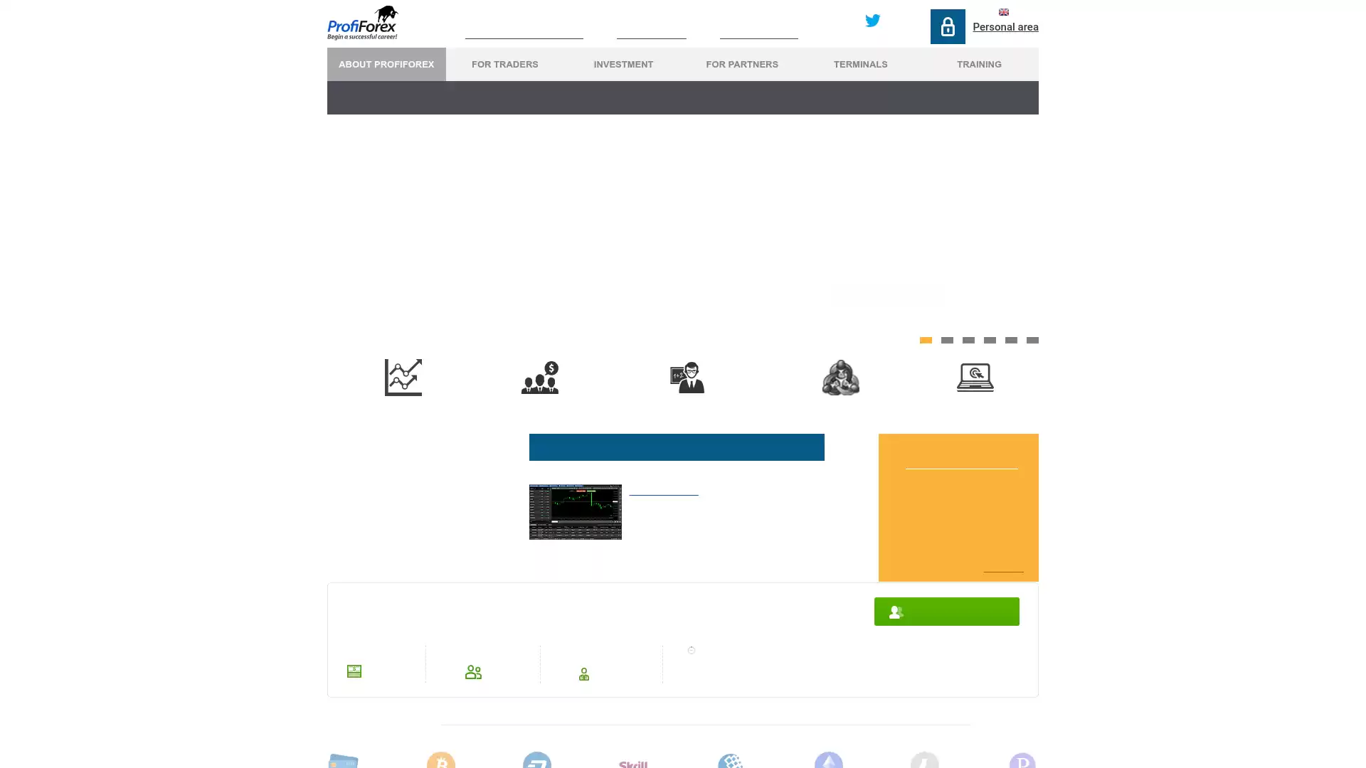 Profiforex Website Screenshot