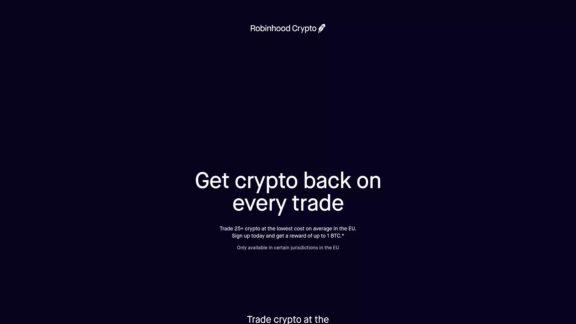 Robinhood Website Screenshot