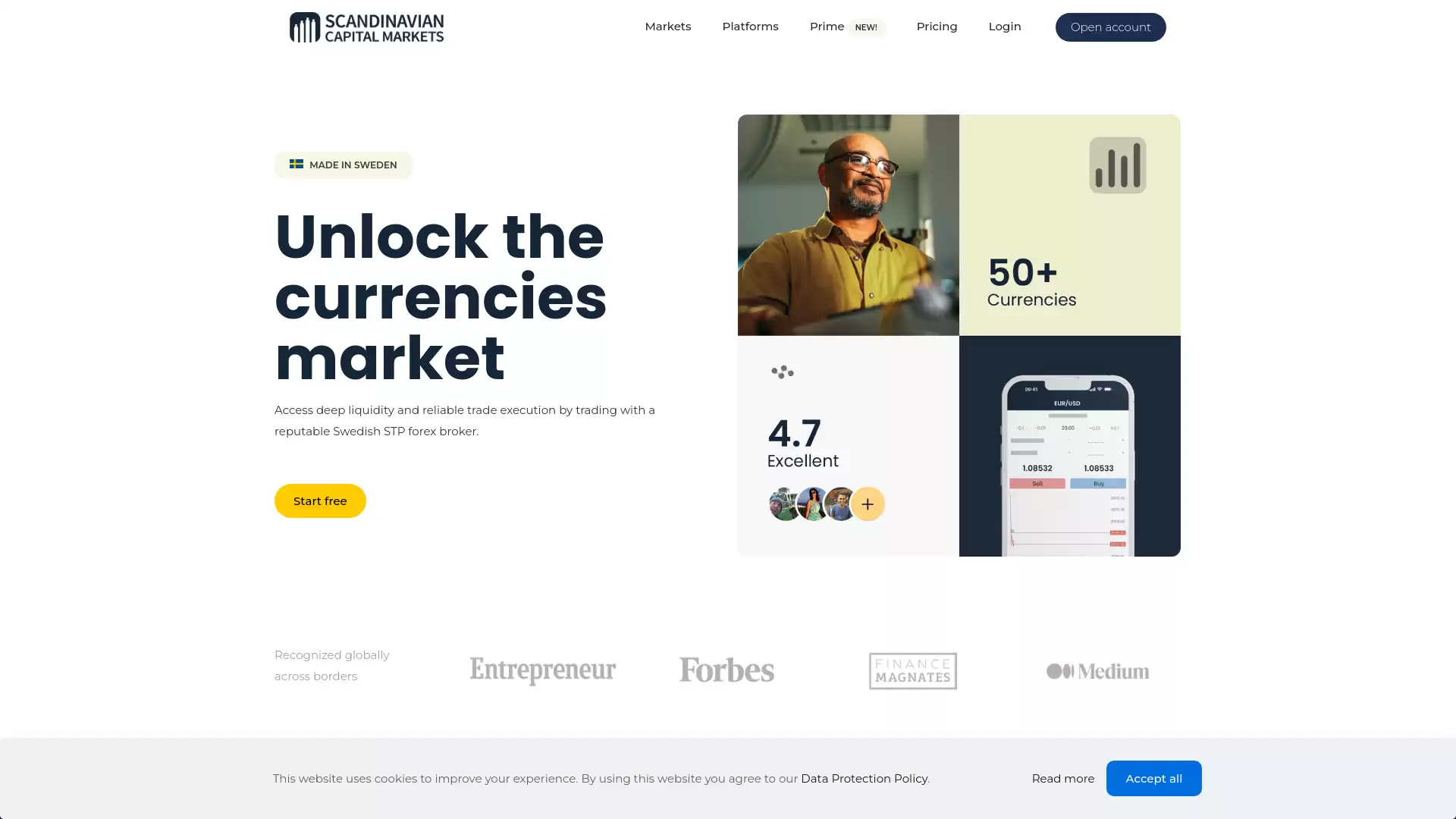 Scandinavian Capital Markets Website Screenshot