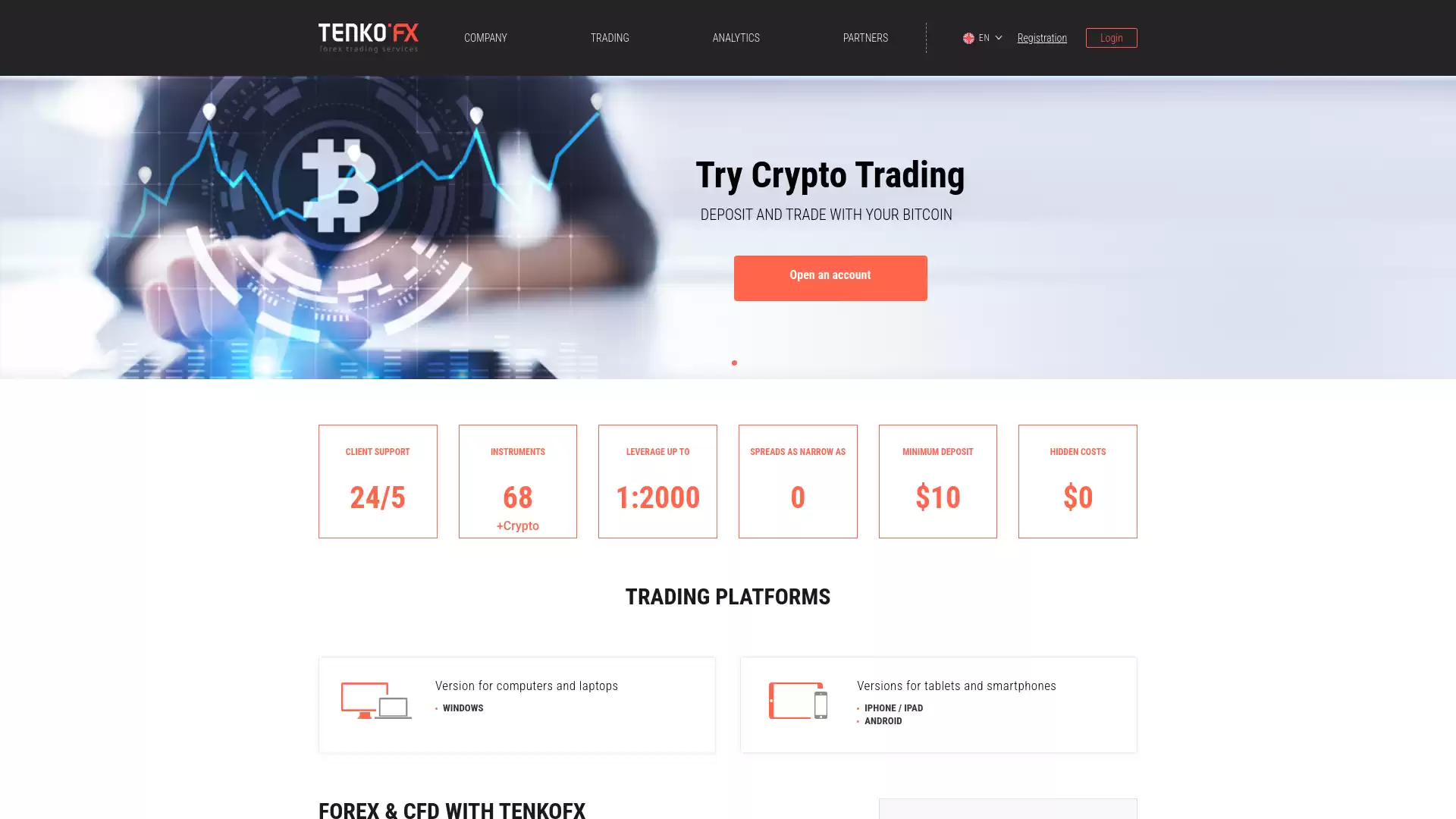 Tenko FX Website Screenshot