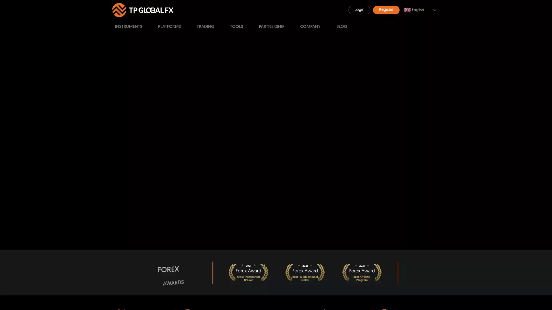 TP Global FX Website Screenshot
