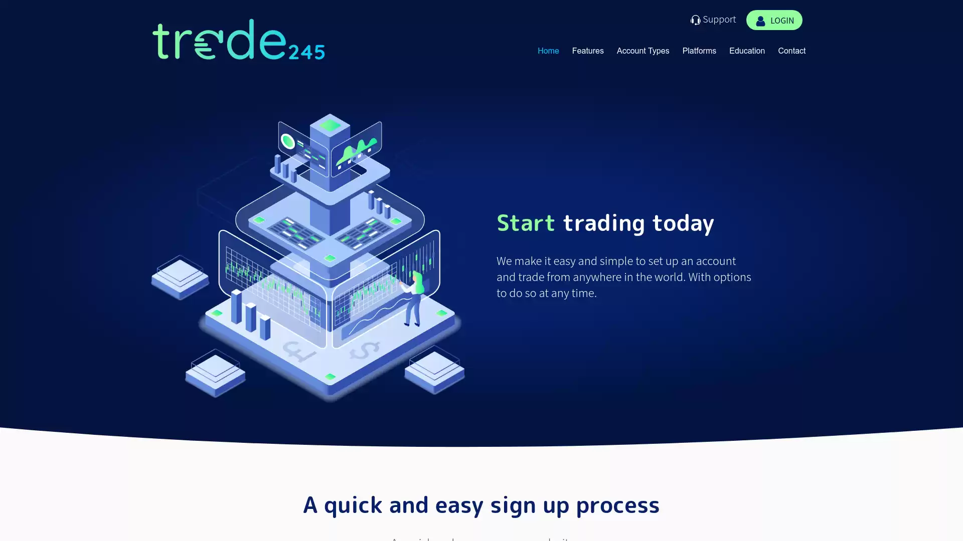 Trade245 Website Screenshot