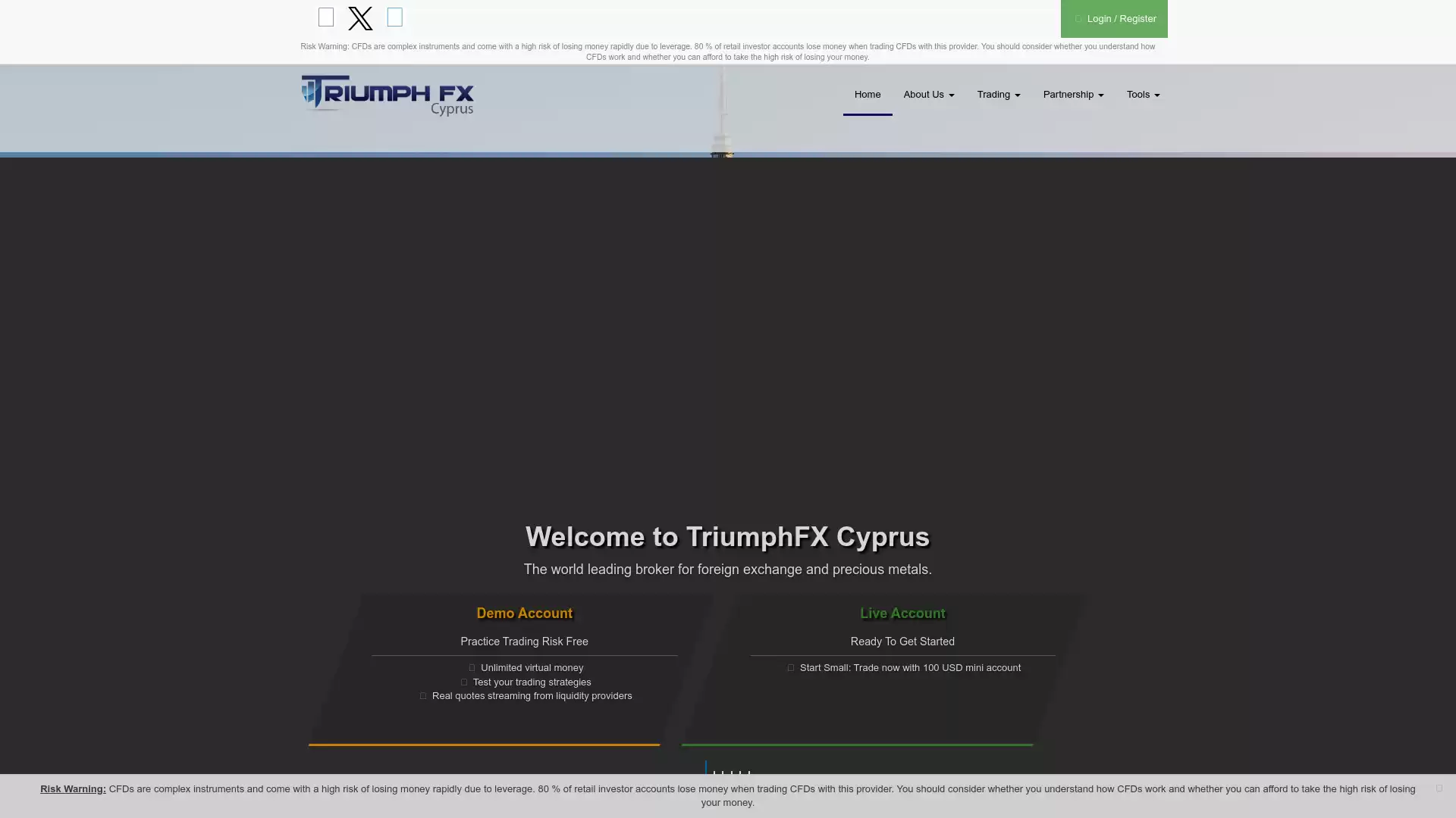 TriumphFX Website Screenshot