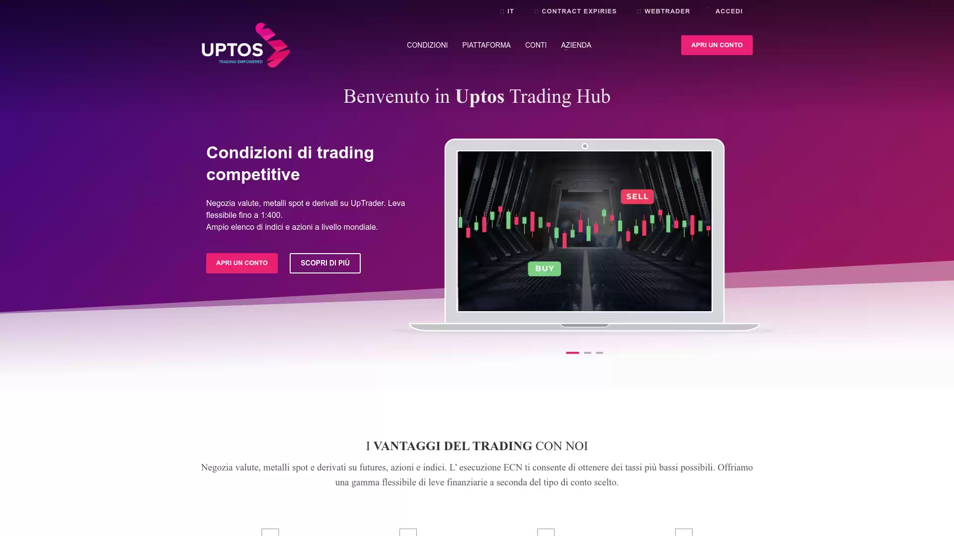 Uptos Website Screenshot
