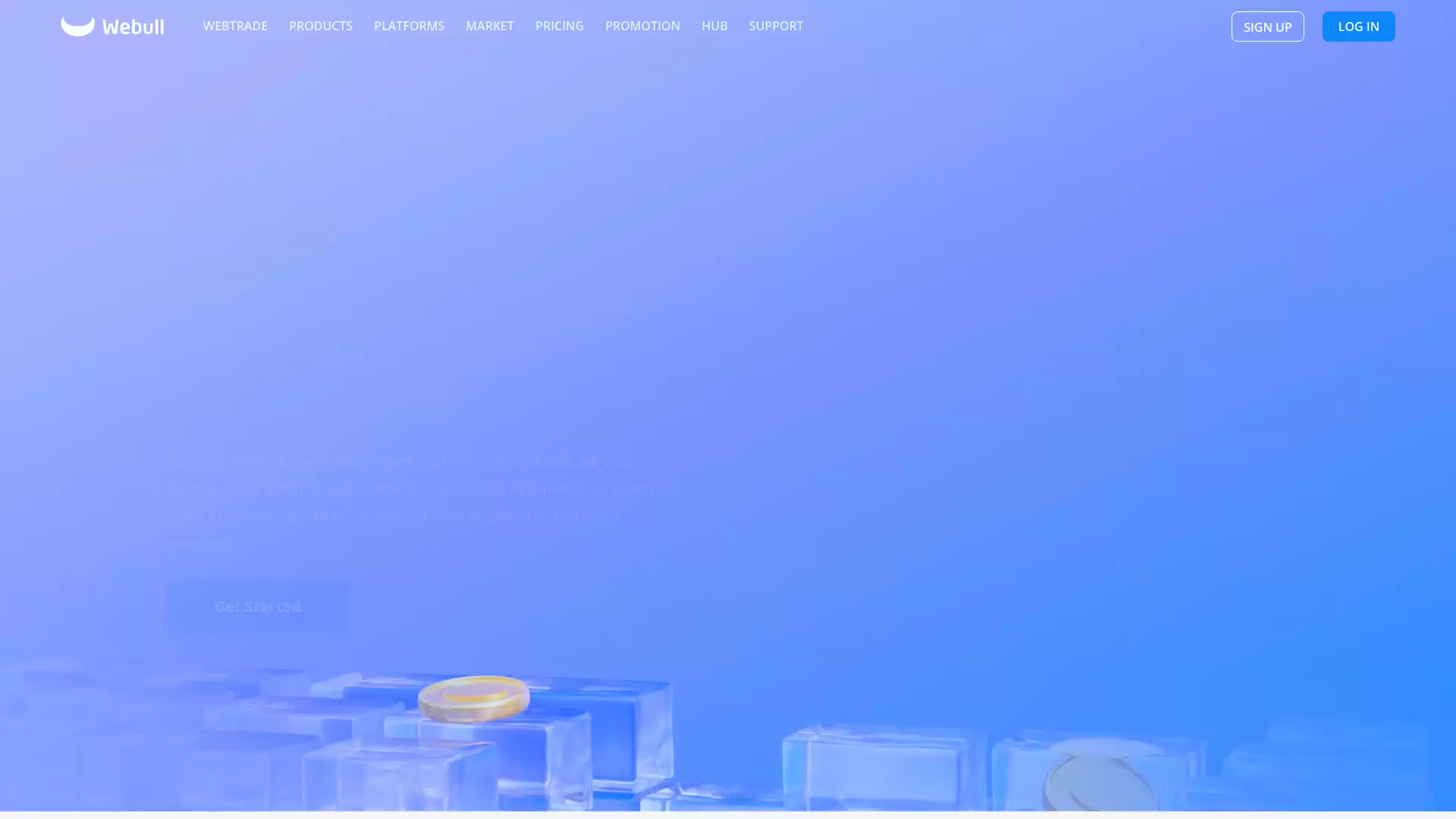 Webull Website Screenshot