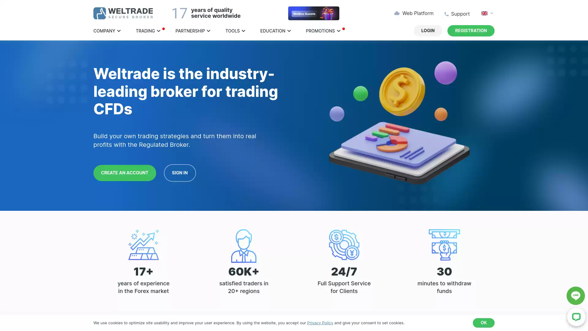 WelTrade Website Screenshot
