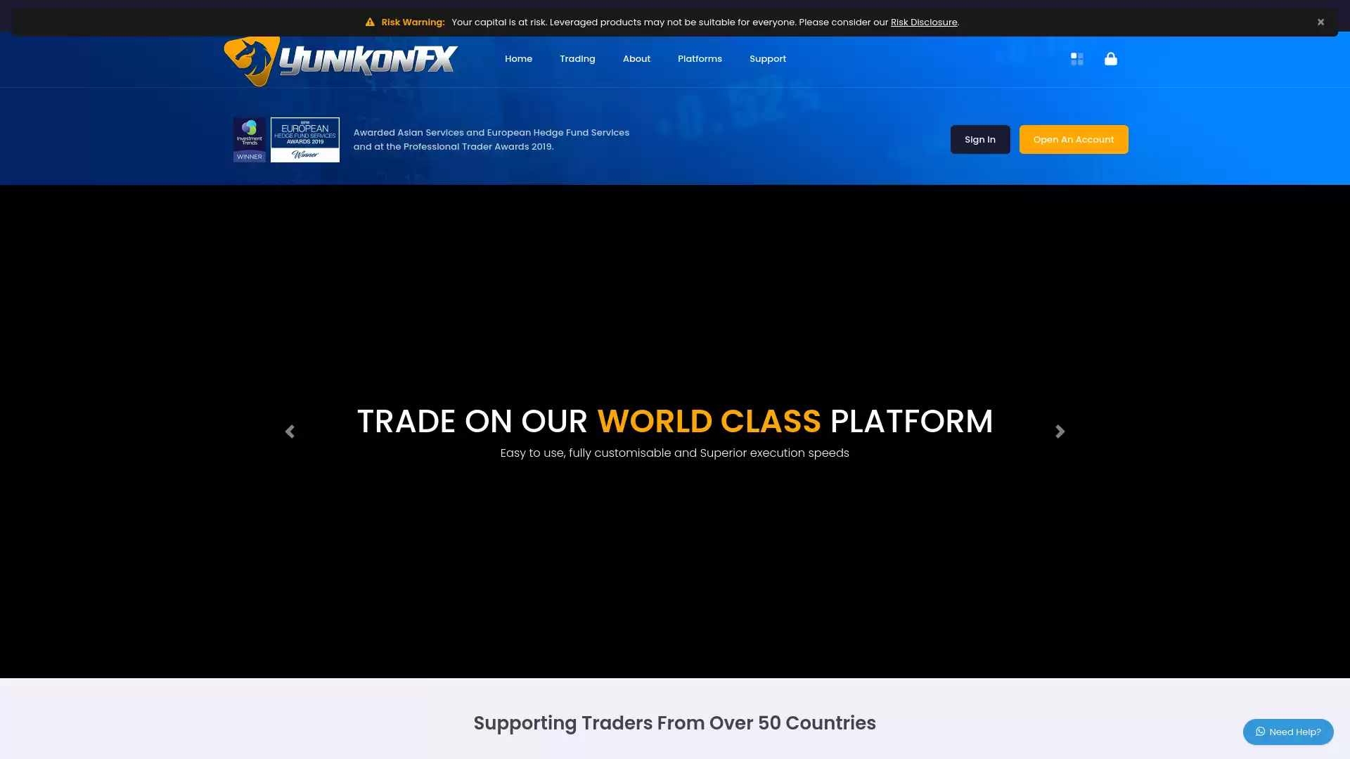 YunikonFX Website Screenshot