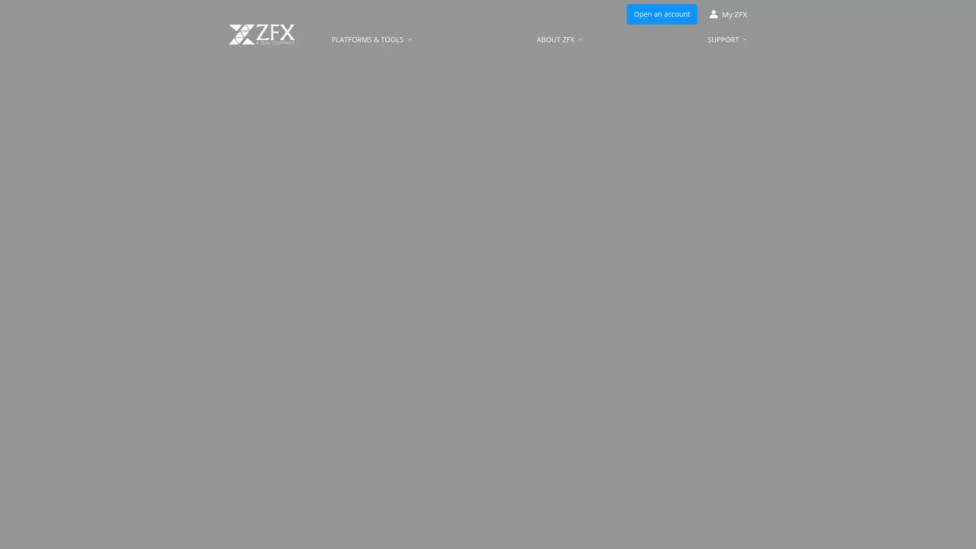 ZFX Website Screenshot